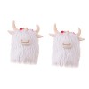 TOYANDONA 4 Pièces Poupée De Yak Animal en Peluche Vache Poilue Peluches De La Ferme Poupée De Vache des Montagnes Mini Peluc