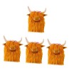 TOYANDONA 4 Pièces Poupée De Yak Animal en Peluche Vache Poilue Peluches De La Ferme Poupée De Vache des Montagnes Mini Peluc