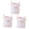 TOYANDONA 4 Pièces Poupée De Yak Animal en Peluche Vache Poilue Peluches De La Ferme Poupée De Vache des Montagnes Mini Peluc