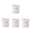 TOYANDONA 4 Pièces Poupée De Yak Animal en Peluche Vache Poilue Peluches De La Ferme Poupée De Vache des Montagnes Mini Peluc