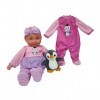 CUCOSITO Set Poupée Bébé 35 cm avec Costume et Peluche Penguin