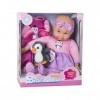 CUCOSITO Set Poupée Bébé 35 cm avec Costume et Peluche Penguin