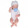 LBEC Poupée bébé Interactive pour Fille, poupée bébé Nouveau-né posable Vinly Lifelike Bathable 12 Pouces pour Les Enfants po