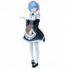 QDLONG Anime Figure Re: Zero Rem 1:7 Échelle Maid Outfit Mignon Loli Beauté Fille Sexy Poupée De Bande Dessinée/État/Modèle A