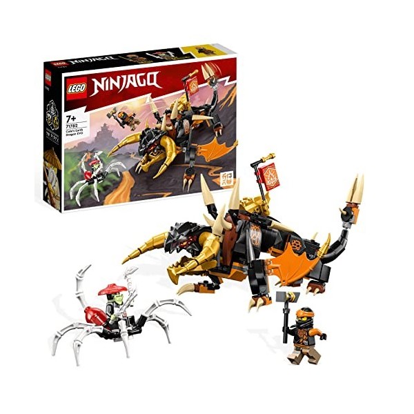 LEGO Ninjago 71782 Le Dragon de Terre de Cole – Évolution, Jouet pour Garçons et Filles, Figurine Évolutive avec Scorpion Squ