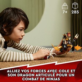 LEGO Ninjago 71782 Le Dragon de Terre de Cole – Évolution, Jouet pour Garçons et Filles, Figurine Évolutive avec Scorpion Squ