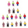 SEWACC 18 Pcs Poupée Mini Figurines daction Miniture Décoration Bébé Jouets pour Bébés Jouets De Jeu De Rôle Familial Jouets