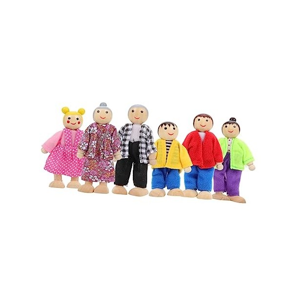 SEWACC 18 Pcs Poupée Mini Figurines daction Miniture Décoration Bébé Jouets pour Bébés Jouets De Jeu De Rôle Familial Jouets