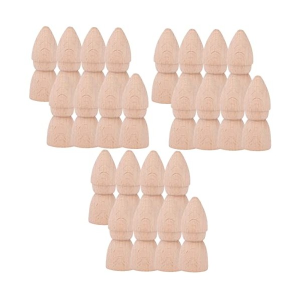 Didiseaon 32 Pcs Marionnette en Bois Table De Sable pour Enfants Accessoires De Maison Décoration Maison Décorations pour La 