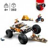 LEGO 60387 City Les Aventures du 4x4 Tout-Terrain, Set de Camping, Jouet Monster Truck avec Suspension et VTT, Jeu de Voiture
