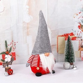 Style Nordique Suédois Fait À La Main Poupée Sans Visage Décoration De Noël Gnome, Chapeau De Feutre Tricoté Rudolph Noël Déc