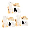 Toyvian 20 Pièces Maison De Poupée Chat Orange Décoration danimaux Miniatures Ornement De Chaton Jouets De Figurines De Chat