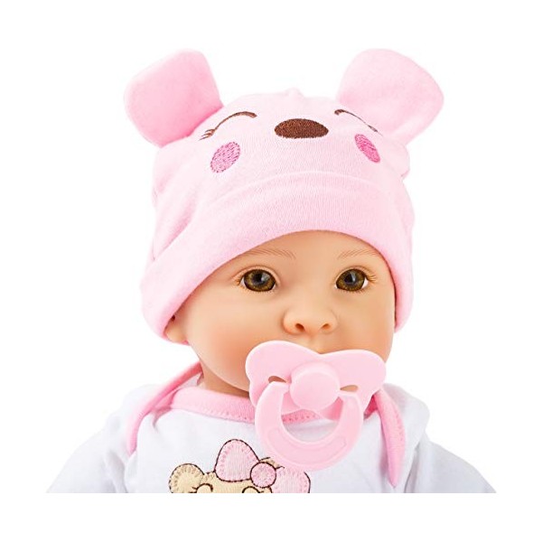 Small Foot 11522 Bébé poupée Fille avec Accessoires, Jouet de Jeu de rôle, avec Corps Souple, 5 pièces, Multicolore