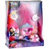 Hasbro- DreamWorks Trolls World Tour Poppy-Poupée Interactive, parlante et chantante avec Cheveux Mobiles-pour Filles et garç