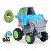 Paw Patrol LA Pat Patrouille - VÉHICULE + Figurine Deluxe Rex Dino Rescue - Coffret Véhicule Deluxe avec 1 Figurine Rex Et 1