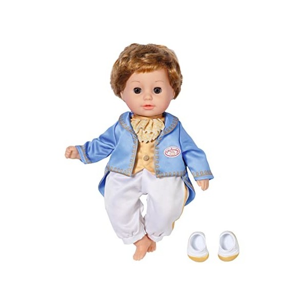 Baby Annabell Little Petit Prince 707104-Poupée de 36 cm avec Un Corps en Tissu très Doux & Yeux endormis 1 Haut 2-en-1, des 