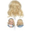 Perruques Reborn pour poupées Reborn Toddler Cheveux blonds Courts bouclés Reborn Doll Wig Perruque Douce Cheveux Costume dor