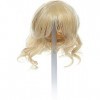 Perruques Reborn pour poupées Reborn Toddler Cheveux blonds Courts bouclés Reborn Doll Wig Perruque Douce Cheveux Costume dor