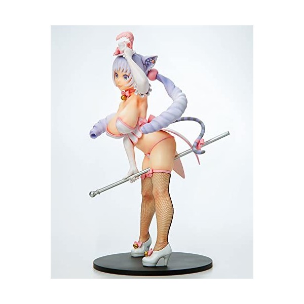 COCOMUSCLES ECCHI Anime Figure - Burlesque Cat Bell - 1/7 - Chat blanc et chat noir Ver. - Figurine complète - Vêtements amov