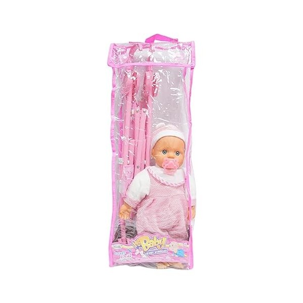 Poussette pour poupées,Creative Simulation Doll Trolley Babies Ensemble poupée et Landau Pliant - Pliable bébés Poussette Sem