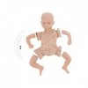 Kits de Poupée bébé Reborn Non Peints avec Corps en Tissu 19 Pouces Poupée bébé Reborn Non Peinte Bricolage Réaliste bébé Enf