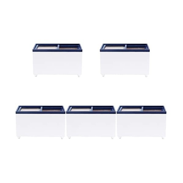 Toyvian 2 Pièces Congélateur Simulé Meubles en Bois Modèles De Scènes Miniatures Jouer Au Frigo De Meubles De Maison Miniatur