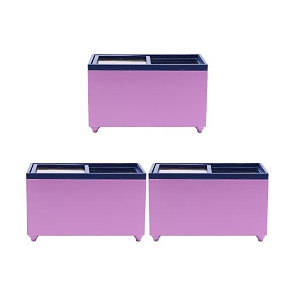 Toyvian 2 Pièces Congélateur Simulé Meubles en Bois Modèles De Scènes Miniatures Jouer Au Frigo De Meubles De Maison Miniatur