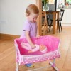 Lit de Chevet Dolly Tots à côté de Moi | Jouet de Berceau de Chevet Pliable Rose | Lit de bébé pour poupées | Jouets Accessoi