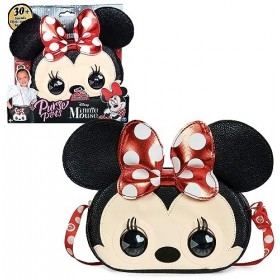Purse Pets - Disney Minnie - Animal INTERACTIF Format Sac À Main - Sac pour Enfant Minnie Qui Cligne des Yeux - À lepaule Ou