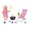 BABY born Weekend Set de pêche – Pour les poupées de 36 cm/ 43 cm – Avec 1 robe, 1 canne à pêche, canards & + - Pour les peti