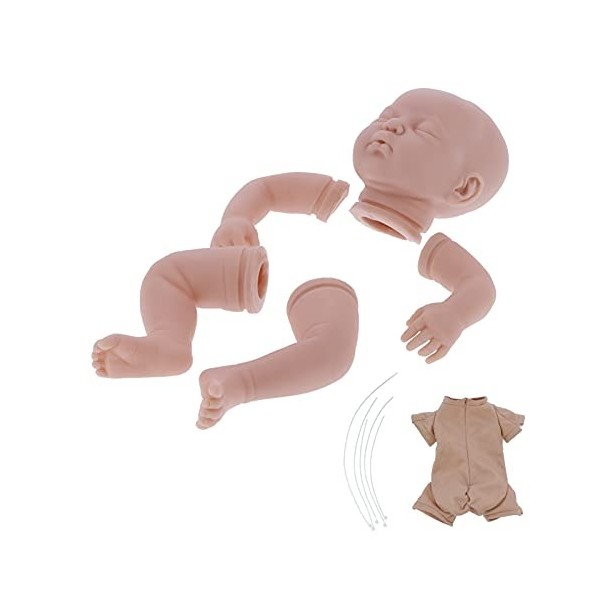 Nunafey Poupée Reborn Non Peinte, Kits de poupée Reborn en Silicone inachevés 19 Pouces pour Bricolage Artisanat pour poupées