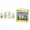 SYLVANIAN FAMILIES - 3134 - Famille Lapin - Mini Poupée & Nursery Friends Families Les Amies De Creche, 5262, Multicolore