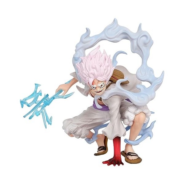 KAMFX Chiffre danime Figurine dune Seule pièce Position accroupie Monkey D. Luffy Modèle de Figurine daction Statue en PVC