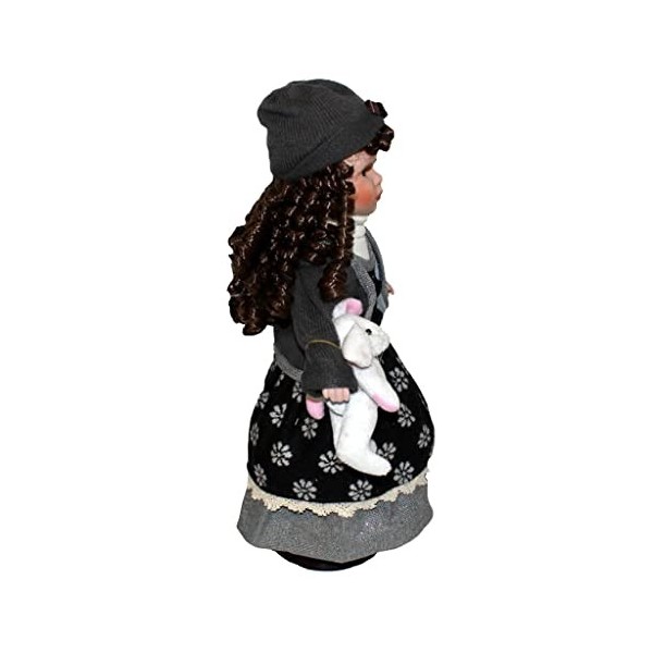 Sharplace en Porcelaine 40cm Debout avec Chapeau pour , Style2