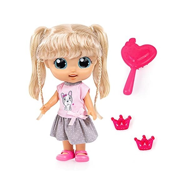 Bayer Design Poupée City Girl avec Cheveux Longs à coiffer, Interactive, Donne Un Baiser et rit avec Accessoires, poupée Fonc