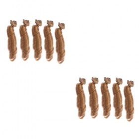 Toyvian 10 Pièces De Cheveux Poupée Perruque De Fermeture Bouclée Cheveux Humains Bouclés Perruque De Cheveux Humains Volume 