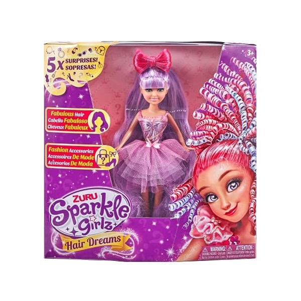 ZURU Sparkle Girlz Hair Dreams Rainbow Fairy Poupée 26,7 cm