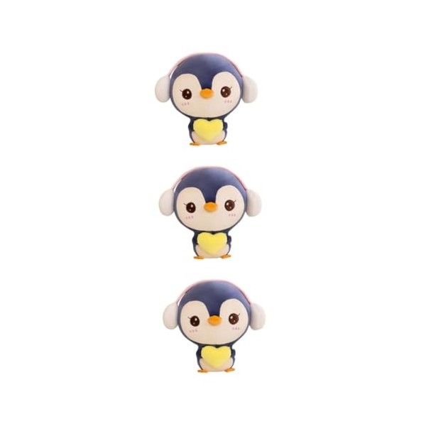 Toyvian 3 Pièces Pingouin en Peluche Poupée Scrump en Peluche Kidcraft Playset Chiens en Peluche pour Enfants en Peluche Mha 