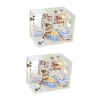 ibasenice 1Pc Micro Jouets Puzzle en Bois Jouets en Bois Modèle De Maison Miniature Enfants Maison De Poupée Miniature Assemb