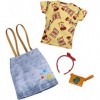Barbie Toy Story Clothes: Woody Top, Denim Skirt with Suspenders, Purse, Headband