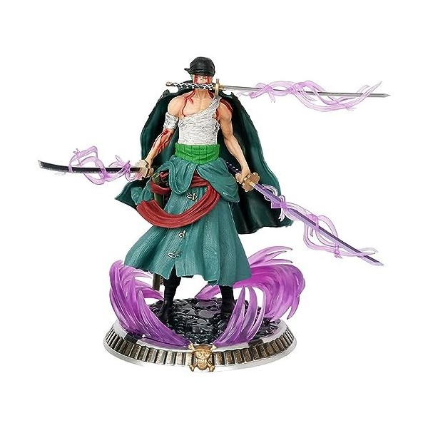 KAMFX Chiffre danime Figurine dune Seule pièce épéiste - Zoro Posture Debout Figurine Statue en PVC de Dessin animé Jouet d