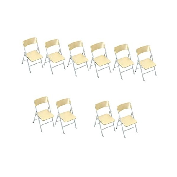 Toyvian 4 Pièces Chaise Pliante De Maison De Poupée Fauteuil Chaise De Maison De Poupée Miniature Chaise De Salle à Manger Mi