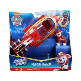 cavernedesjouets Coffret pour Pat Patrouille - sous-Marin Dauphin avec Chien Marcus 23 cm - Set Collection mer + 1 Carte Tigr