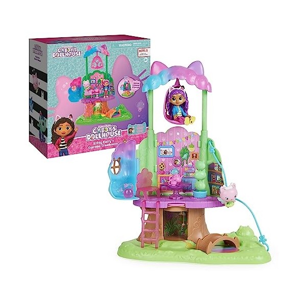 Gabbys Dollhouse Gabby et la Maison Magique Playset Cabane Fée Minette - 2 Figurines + Accessoires - Effets Lumineux - Dessi