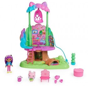 Gabbys Dollhouse Gabby et la Maison Magique Playset Cabane Fée Minette - 2 Figurines + Accessoires - Effets Lumineux - Dessi