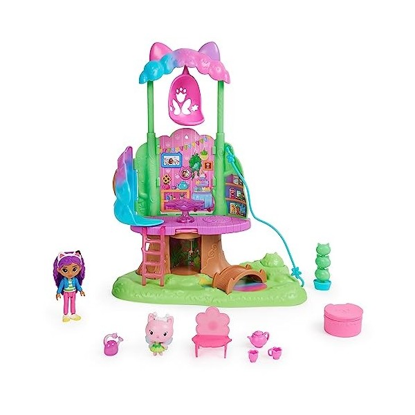 Gabbys Dollhouse Gabby et la Maison Magique Playset Cabane Fée Minette - 2 Figurines + Accessoires - Effets Lumineux - Dessi