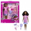 Barbie Ma Première Barbie Poupée Brooklyn brune avec corps articulé, habillages et accessoires, Jouet Enfant, Dès 3 ans, HMM6