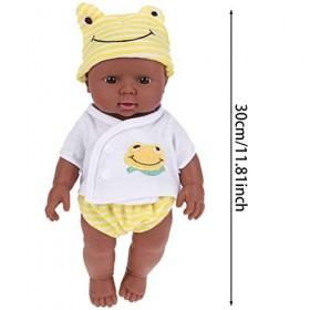Stecto 12 Pouces Lifelike Reborn Bébé Poupées Africaines pour Filles, Poupées Noires, Poupées de Bébé Réalistes, Jouets Bébé 