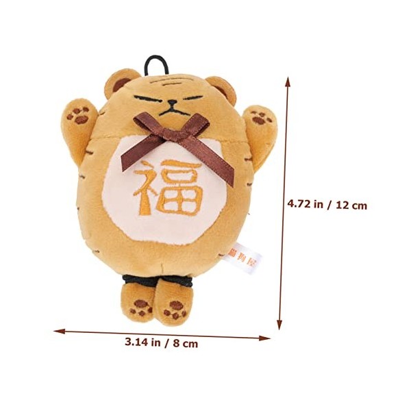 Toyvian 6 Pièces Poupée en Peluche De Lannée du Tigre Pendentifs De Sac en Peluche Porte-clés Mascotte du Nouvel an Charmes 