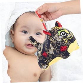 ibasenice 3 Pièces Peluche Coton Poupée Jouet Tigre Poupée Bébé Voiture Jouet Canapé Oreillers Nouvel an Peluche Zodiaque Ani